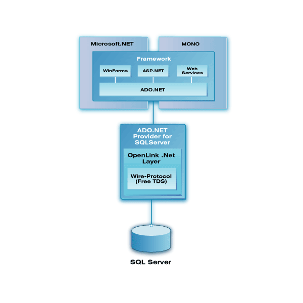Microsoft SQL Server .Net Architecture Diagram