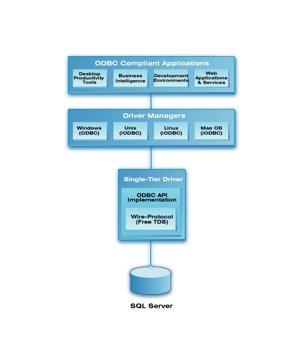 Microsoft SQL Server Single-Tier Architecture Diagram