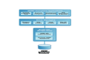 ODBC Bridge Single-Tier Architecture Diagram
